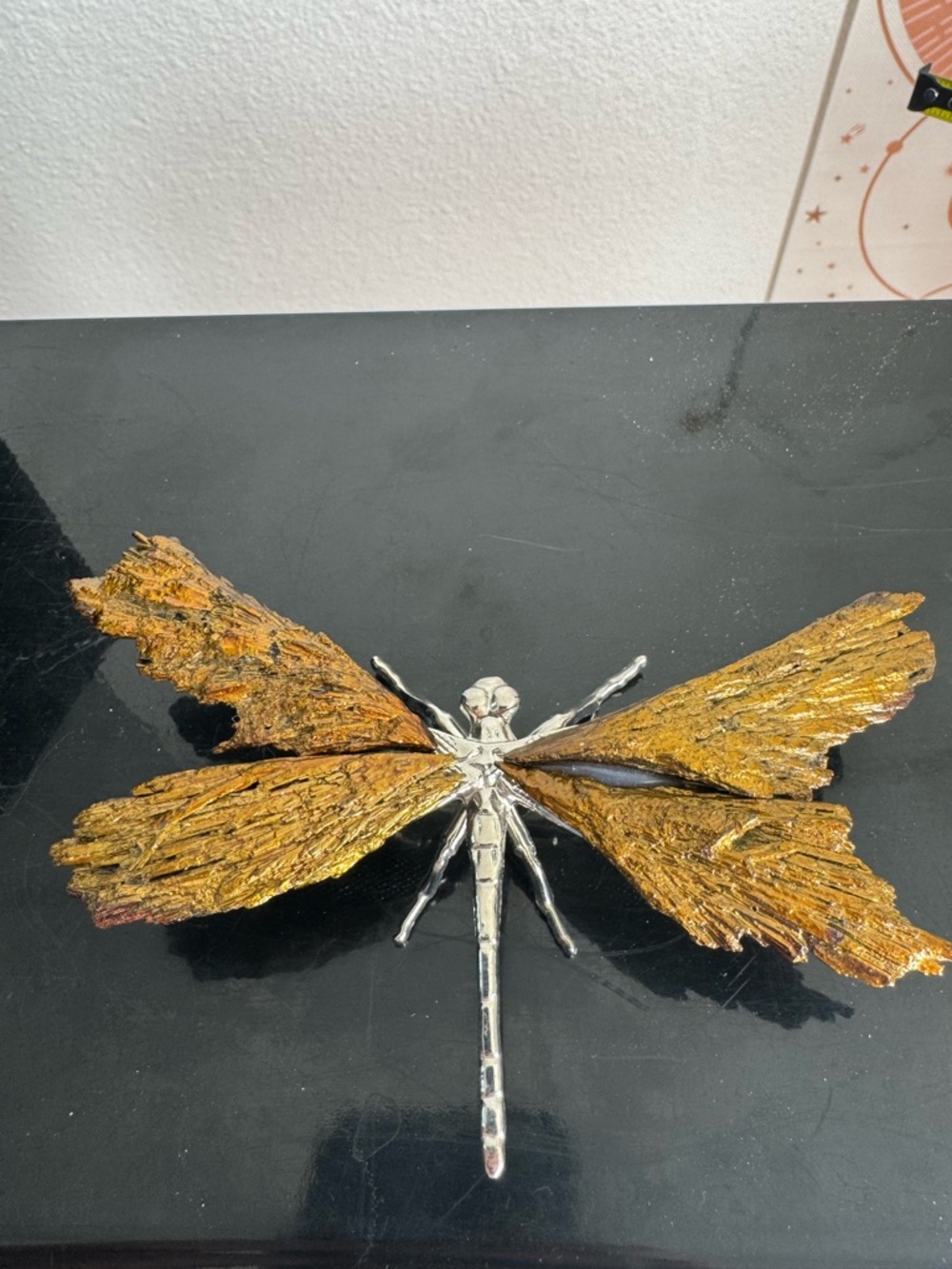 Golden Aura Kyanite Dragonfly - Picture 3 of 5